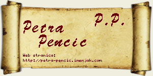 Petra Penčić vizit kartica